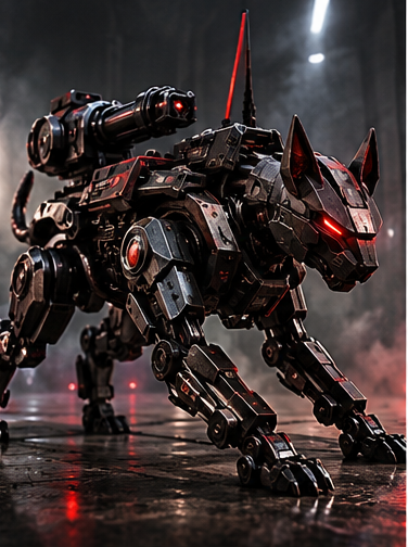 Team Black robot portrait: A1M33