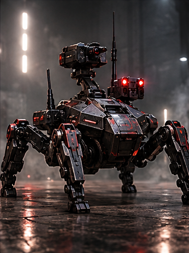 Team Black robot portrait: SP1K3