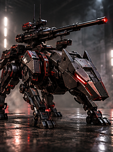 Team Black robot portrait: T3RR0R